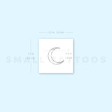 Crescent Moon Type I by Jakenowicz Temporary Tattoo (Set of 3)