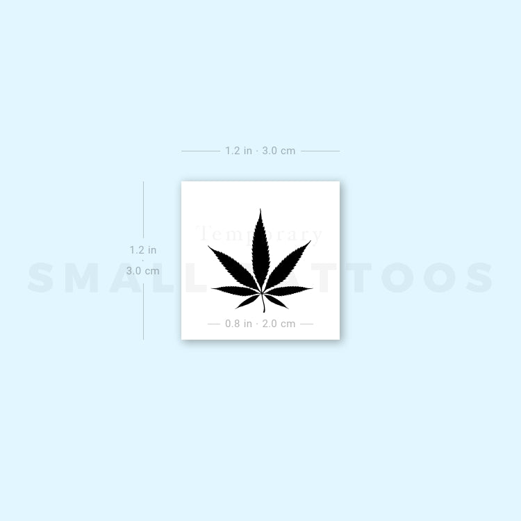 Marijuana Leaf Temporary Tattoo (Set of 3)