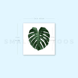 Monstera Deliciosa Leaf Temporary Tattoo (Set of 3)