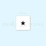 Black Star Temporary Tattoo (Set of 3)