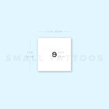 E Lowercase Typewriter Letter Temporary Tattoo (Set of 3)
