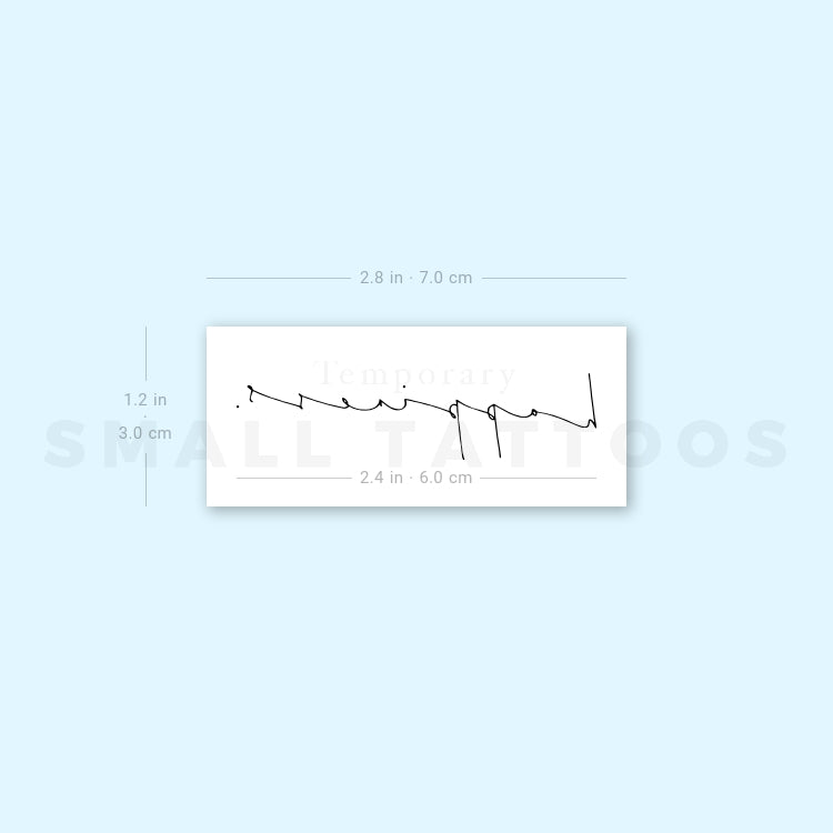 'Happiness' Temporary Tattoo (Set of 3)