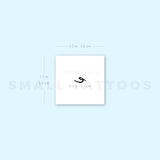 E Handwritten Letter Temporary Tattoo (Set of 3)