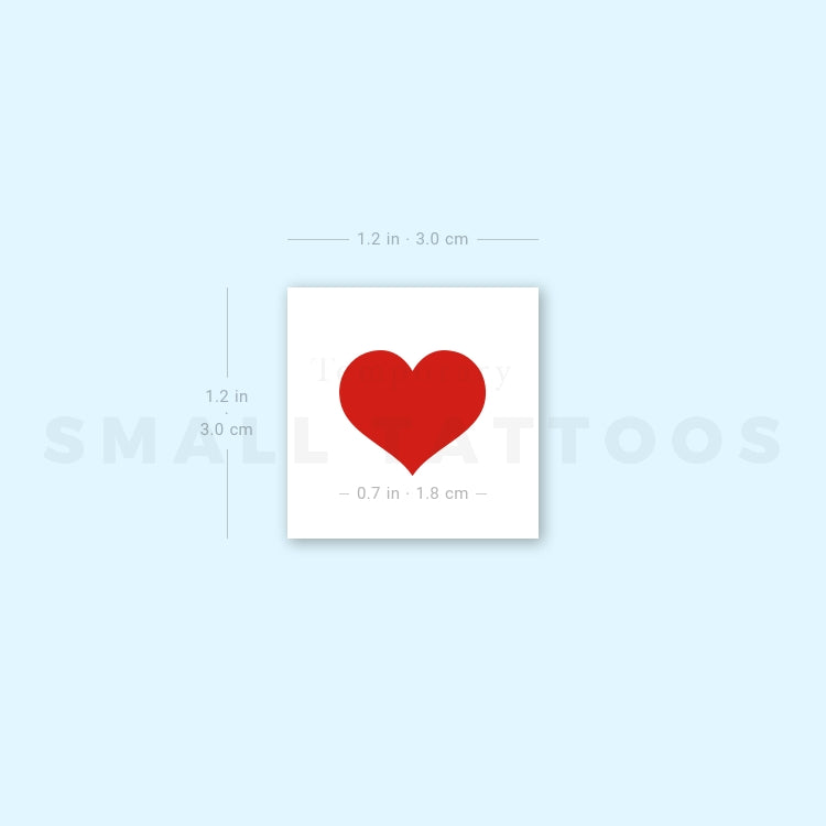 Red Heart Temporary Tattoo (Set of 3)