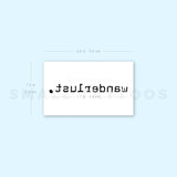 Typewriter Font Style 'Wanderlust' Temporary Tattoo (Set of 3)