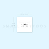 M Handwritten Letter Temporary Tattoo (Set of 3)