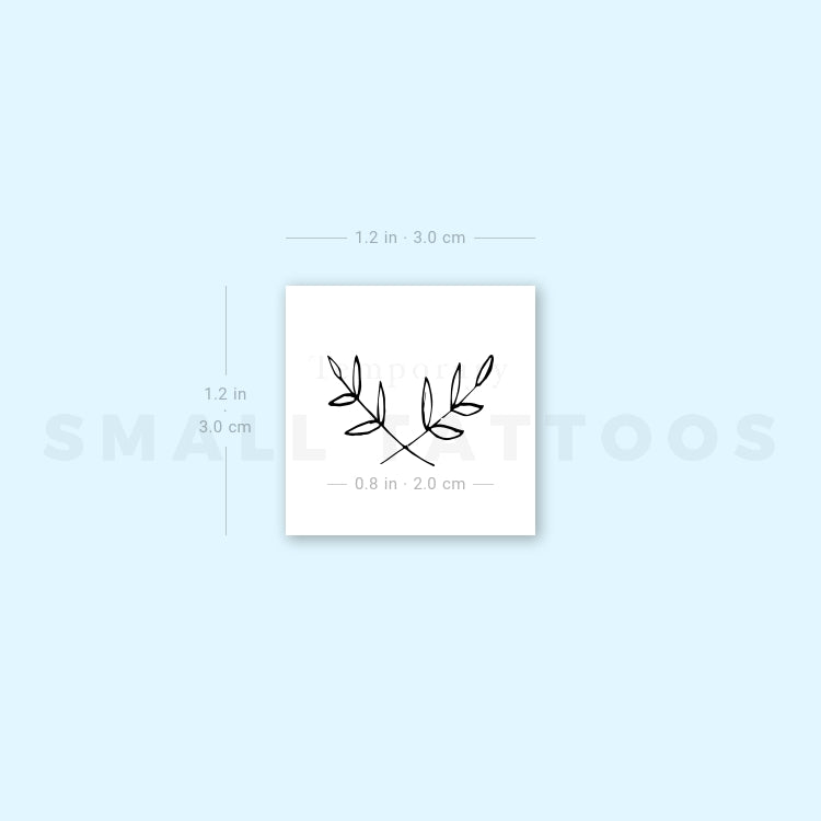 Fine Line Wreath Temporary Tattoo (Set of 3)
