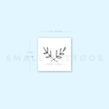 Fine Line Wreath Temporary Tattoo (Set of 3)