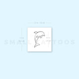 Fine Line Dolphin Temporary Tattoo (Set of 3)