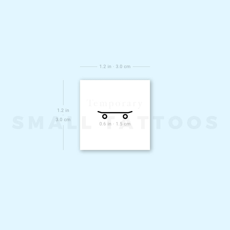 Skateboard Temporary Tattoo (Set of 3)