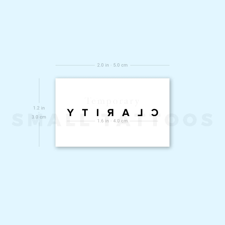 'Clarity' Temporary Tattoo (Set of 3)