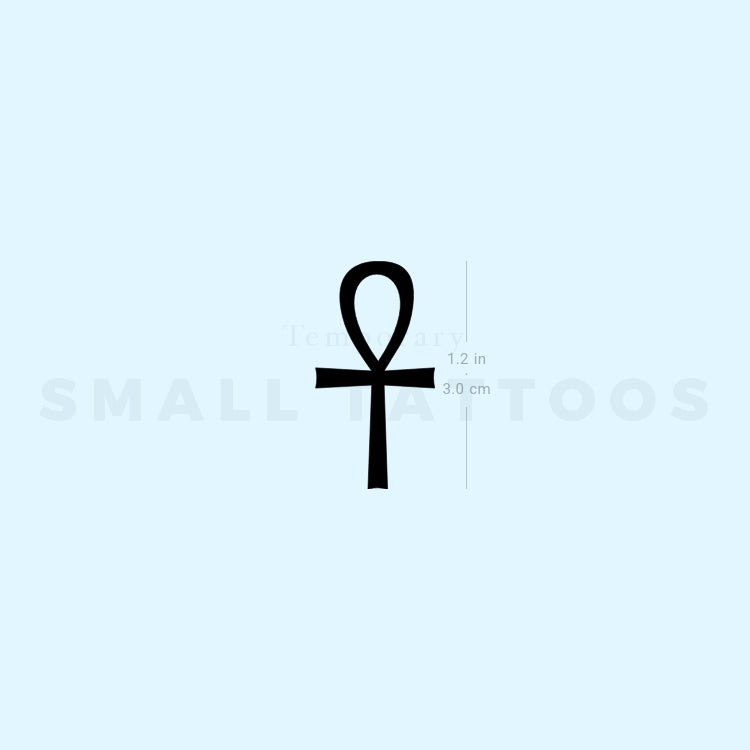 Egyptian Ankh Symbol Temporary Tattoo (Set of 3)