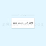 Old Typewriter Font This Too Shall Pass Temporary Tattoo (Set of 3)