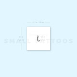 J Lowercase Typewriter Letter Temporary Tattoo (Set of 3)
