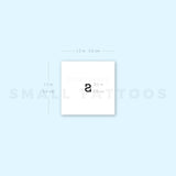 S Lowercase Typewriter Letter Temporary Tattoo (Set of 3)