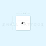 N Handwritten Letter Temporary Tattoo (Set of 3)