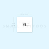 G Uppercase Typewriter Letter Temporary Tattoo (Set of 3)