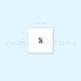 G Lowercase Typewriter Letter Temporary Tattoo (Set of 3)