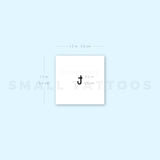 T Lowercase Typewriter Letter Temporary Tattoo (Set of 3)