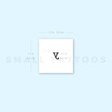 Y Lowercase Typewriter Letter Temporary Tattoo (Set of 3)