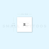 Z Lowercase Typewriter Letter Temporary Tattoo (Set of 3)