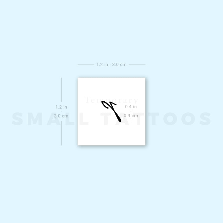 P Handwritten Letter Temporary Tattoo (Set of 3)