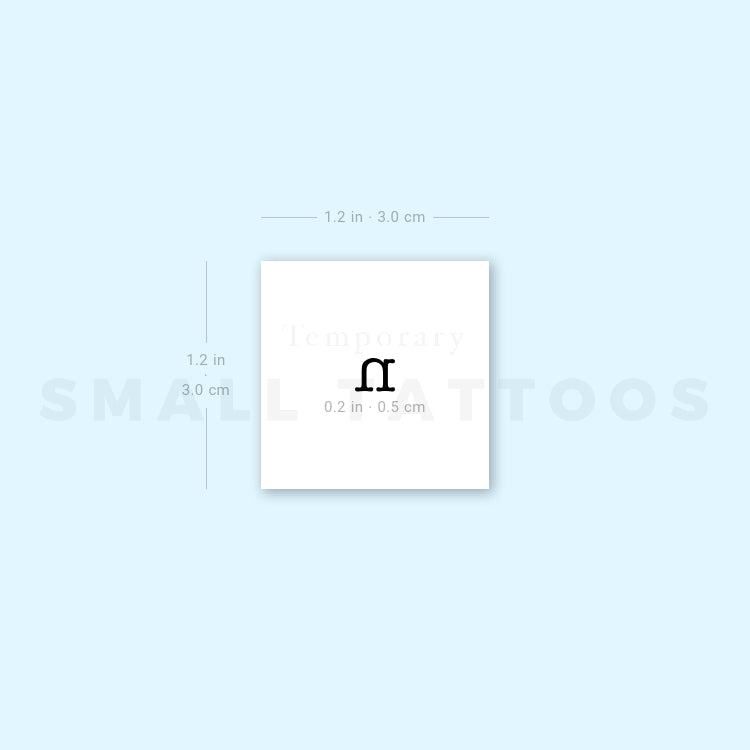 N Lowercase Typewriter Letter Temporary Tattoo (Set of 3)