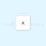 N Lowercase Typewriter Letter Temporary Tattoo (Set of 3)