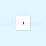 L Uppercase Typewriter Letter Temporary Tattoo (Set of 3)