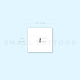 I Lowercase Typewriter Letter Temporary Tattoo (Set of 3)