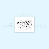 Dice Temporary Tattoo (Set of 3)