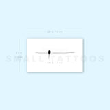 Single Bird On A Wire Temporary Tattoo