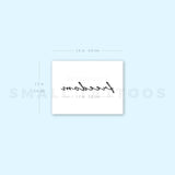 'Freedom' Temporary Tattoo (Set of 3)