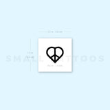 Love and Peace Symbol Temporary Tattoo (Set of 3)