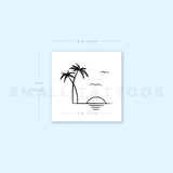 Tropical Sunset Temporary Tattoo (Set of 3)