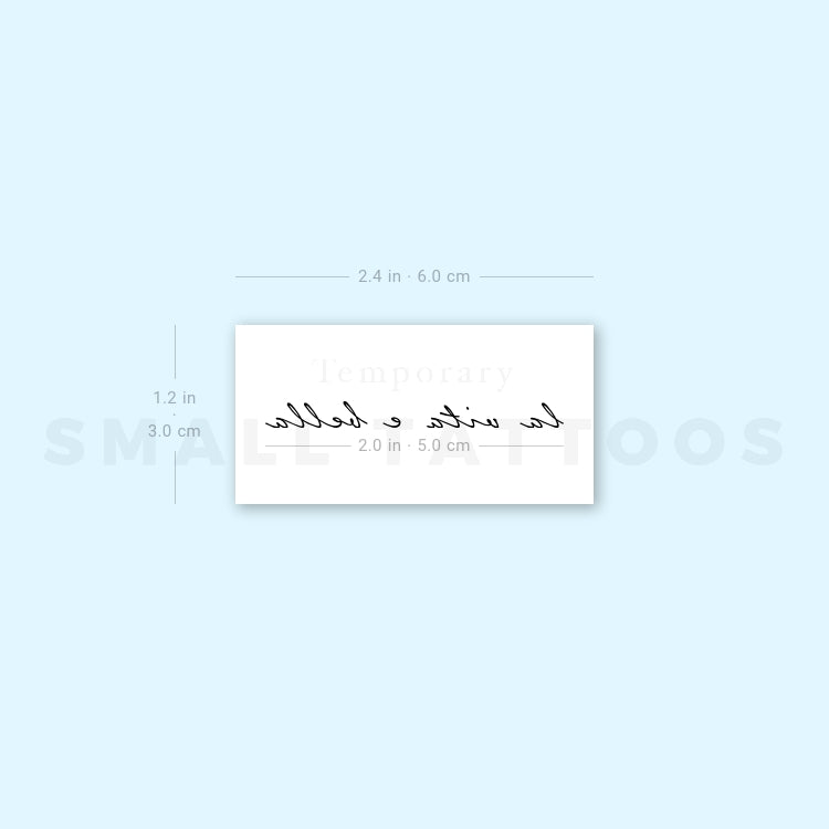 La Vita E Bella Temporary Tattoo (Set of 3)