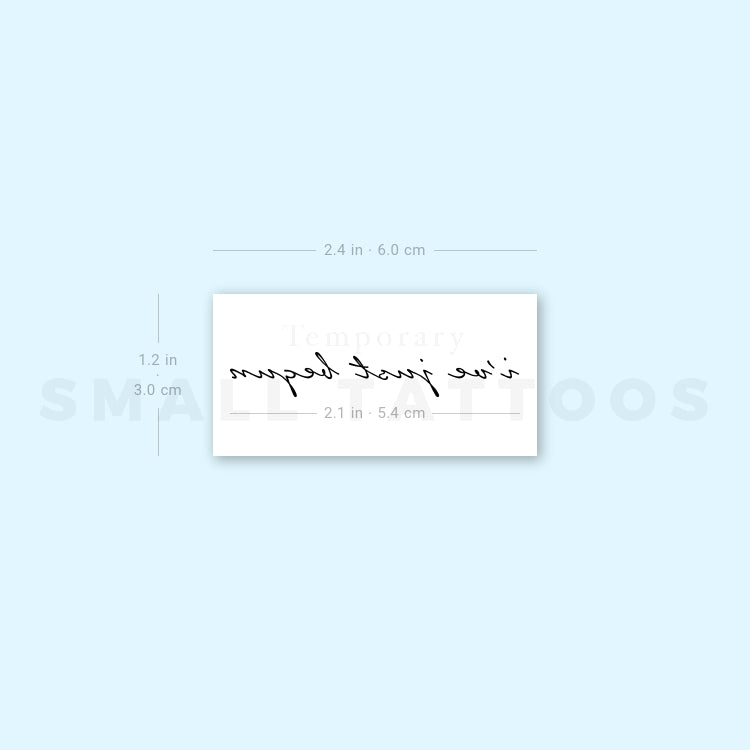 I've Just Begun Temporary Tattoo (Set of 3)