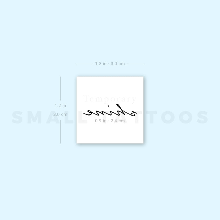 'Shine' Temporary Tattoo (Set of 3)