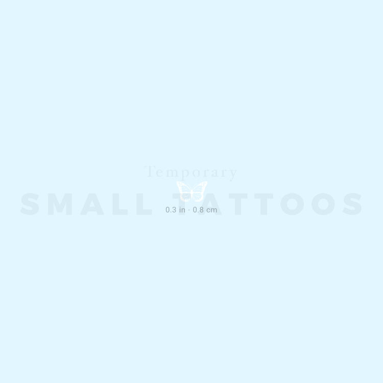 Tiny White Butterfly Temporary Tattoo (Set of 3)