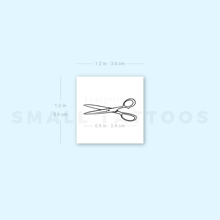 Scissors Temporary Tattoo (Set of 3)