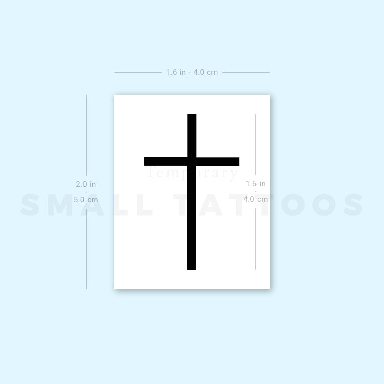 Tatuaje temporal de cruz (juego de 3)