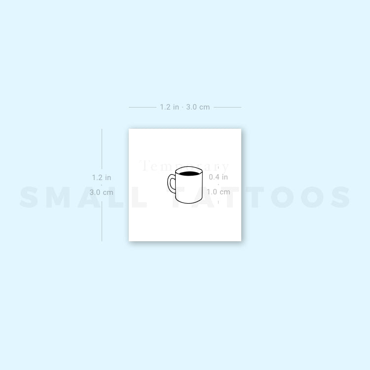 Coffee Mug Temporary Tattoo (Set of 3)
