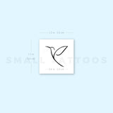 Minimalist Hummingbird (Right) Temporary Tattoo (Set of 3)