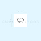 Baby Elephant (Right) Temporary Tattoo (Set of 3)