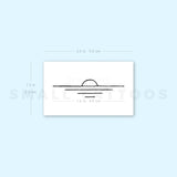 Minimalist Sea Sunset Temporary Tattoo (Set of 3)