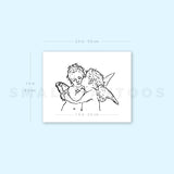 Fine Line First Kiss Temporary Tattoo (Set of 3)