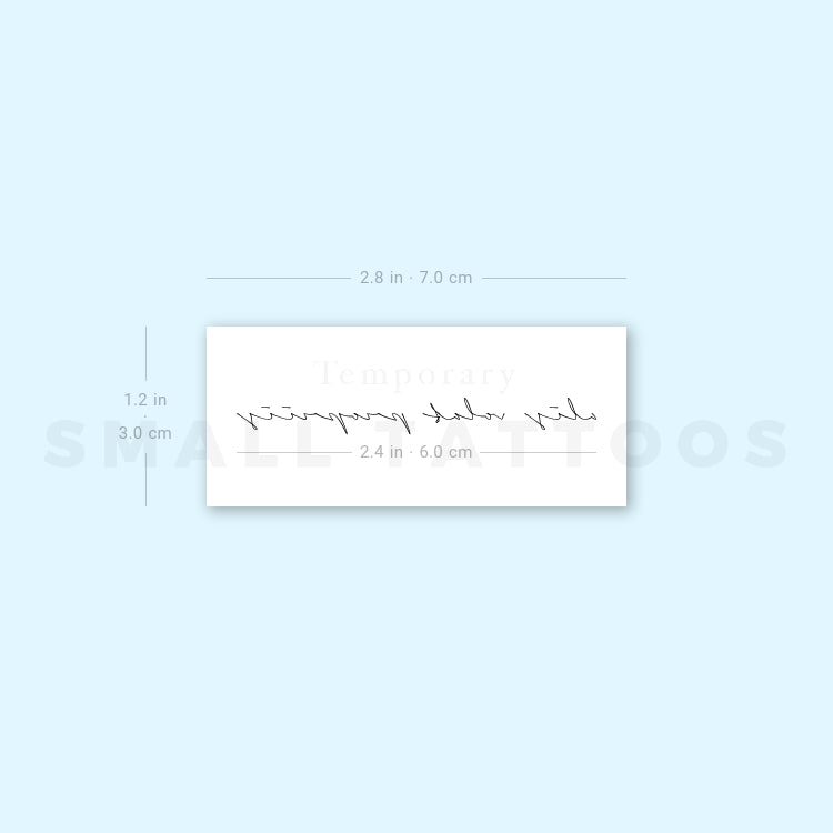 Fuente manuscrita Alis Volat Propriis Tatuaje temporal (Conjunto de 3)
