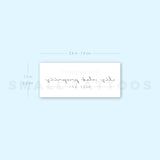 Handwritten Font Alis Volat Propriis Temporary Tattoo (Set of 3)