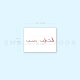 Red Ink Bite Me Temporary Tattoo (Set of 3)