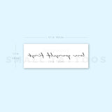 Handwritten Font Love Yourself First Temporary Tattoo (Set of 3)